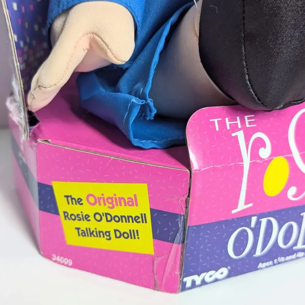 Vintage Rosie O’Donnell Talking Doll – 1990s Tyco Plush – Works! NIB Toys R Us